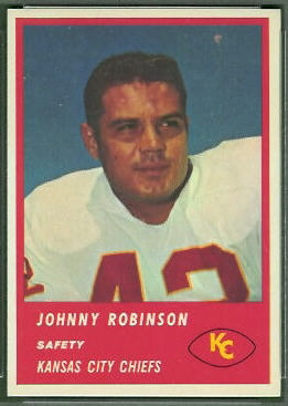 Johnny Robinson 1963 Fleer football card