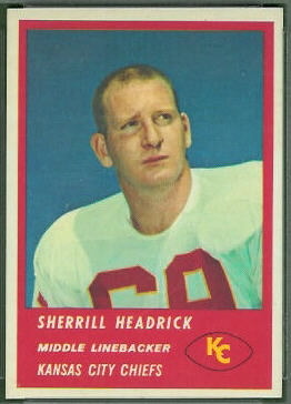 Sherrill Headrick 1963 Fleer football card Sherrill Headrick 1963 Fleer football card