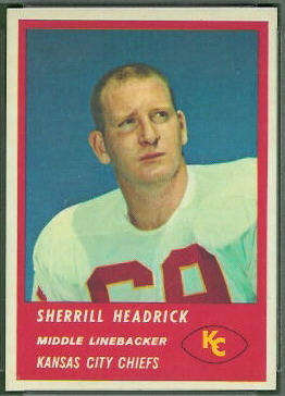 Sherrill Headrick 1963 Fleer football card