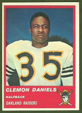 Clem Daniels 1963 Fleer football card