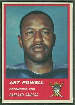 Art Powell 1963 Fleer football card