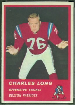 Charles Long 1963 Fleer football card Charles Long 1963 Fleer football card