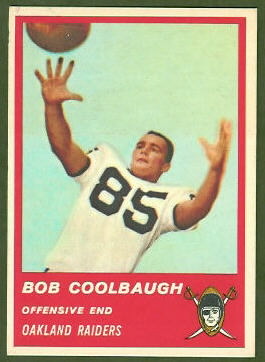 Bob Coolbaugh 1963 Fleer football card