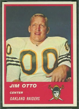 Jim Otto 1963 Fleer football card