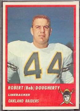 Bob Dougherty 1963 Fleer football card