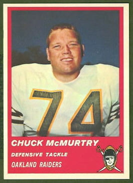 Chuck McMurtry 1963 Fleer football card