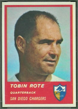 Tobin Rote 1963 Fleer football card Tobin Rote 1963 Fleer football card