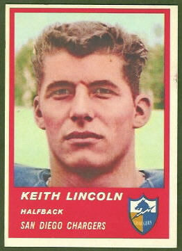 Keith Lincoln 1963 Fleer football card