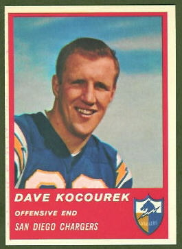 Dave Kocourek 1963 Fleer football card