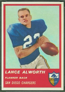 Lance Alworth 1963 Fleer football card