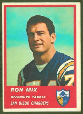 Ron Mix 1963 Fleer football card