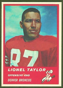 Lionel Taylor 1963 Fleer football card Lionel Taylor 1963 Fleer football card