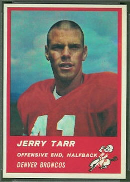 Jerry Tarr 1963 Fleer football card