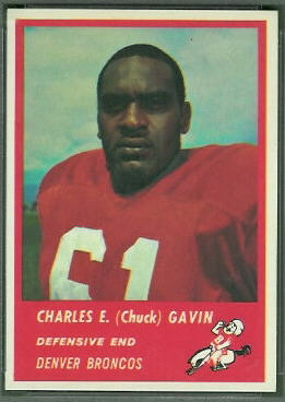 Chuck Gavin 1963 Fleer football card