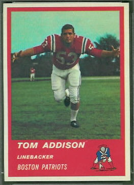 Tommy Addison 1963 Fleer football card