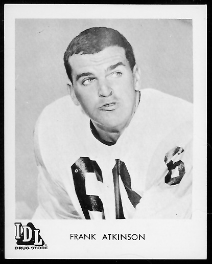 Frank Atkinson 1963 IDL Steelers football card