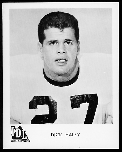 Dick Haley 1963 IDL Steelers football card