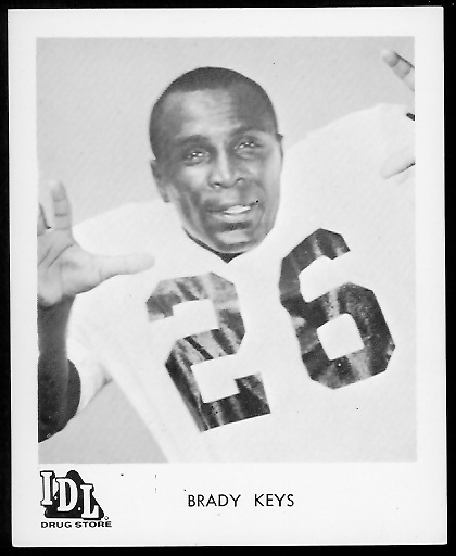 Brady Keys 1963 IDL Steelers football card Brady Keys 1963 IDL Steelers football card