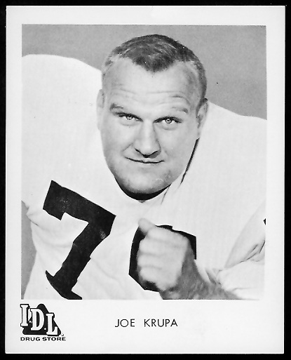 Joe Krupa 1963 IDL Steelers football card