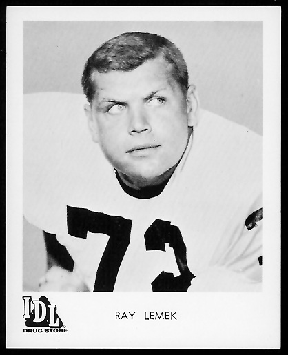 Ray Lemek 1963 IDL Steelers football card