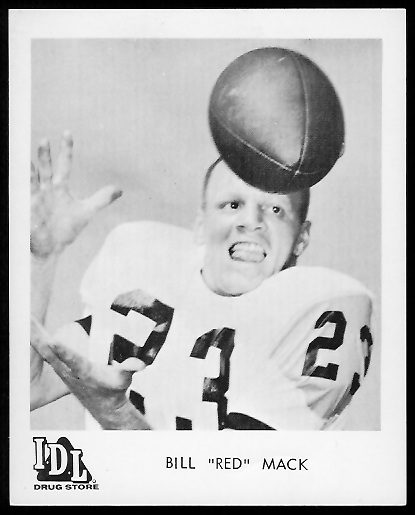 Red Mack 1963 IDL Steelers football card