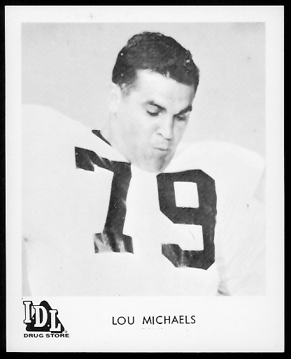 Lou Michaels 1963 IDL Steelers football card