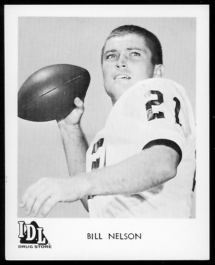 Bill Nelsen 1963 IDL Steelers football card