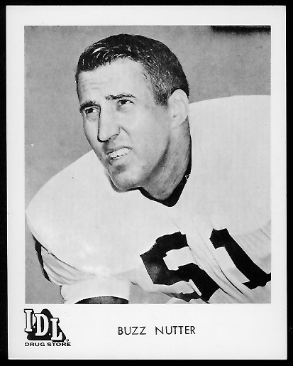 Buzz Nutter 1963 IDL Steelers football card