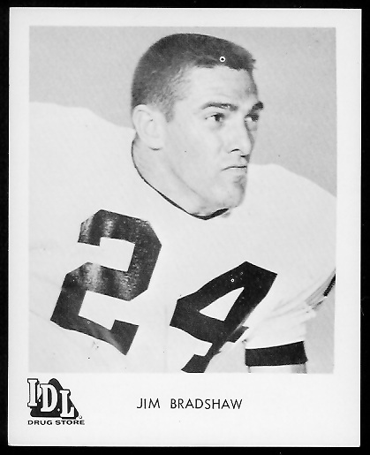 Jim Bradshaw 1963 IDL Steelers football card