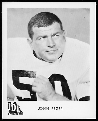 John Reger 1963 IDL Steelers football card