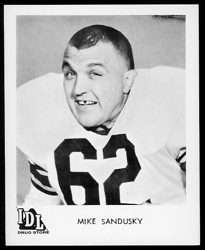 Mike Sandusky 1963 IDL Steelers football card