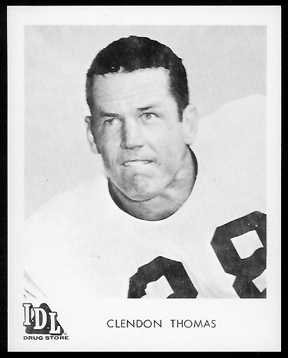 Clendon Thomas 1963 IDL Steelers football card