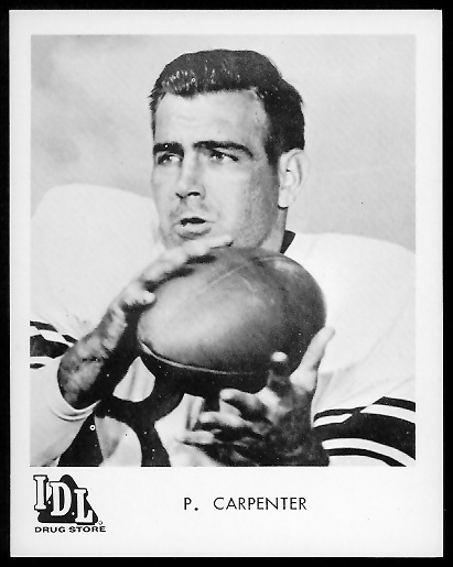 Preston Carpenter 1963 IDL Steelers football card