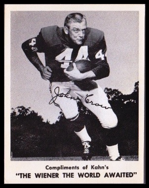 John David Crow 1963 Kahns football card