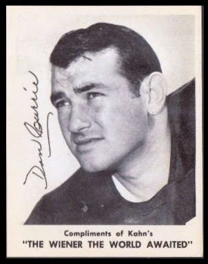 Dan Currie 1963 Kahns football card