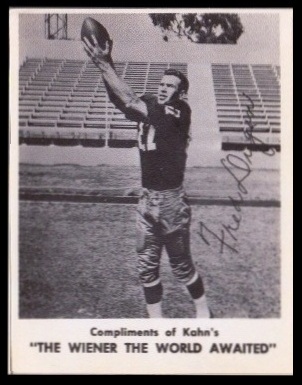 Fred Dugan 1963 Kahns football card