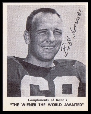 Bill Forester 1963 Kahns football card