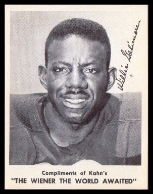 Willie Galimore 1963 Kahns football card