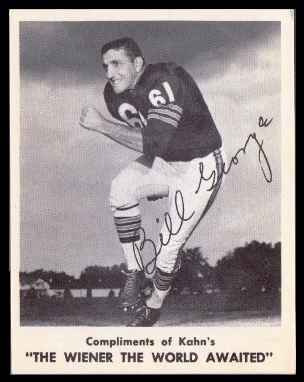Bill George 1963 Kahns football card Bill George 1963 Kahns football card