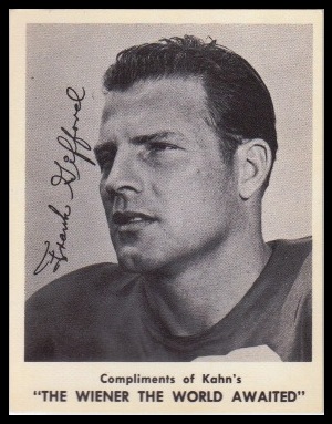 Frank Gifford 1963 Kahns football card