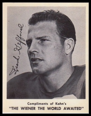 Frank Gifford 1963 Kahns football card Frank Gifford 1963 Kahns football card