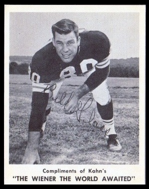 Bill Glass 1963 Kahns football card