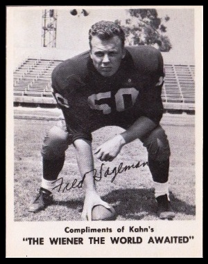 Fred Hageman 1963 Kahns football card