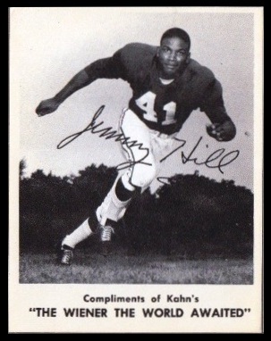 Jimmy Hill 1963 Kahns football card