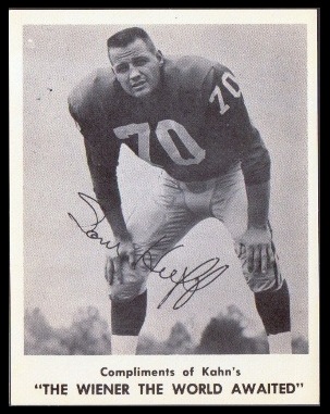 Sam Huff 1963 Kahns football card