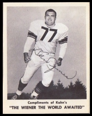 Dan James 1963 Kahns football card