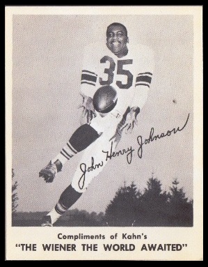 John Henry Johnson 1963 Kahns football card