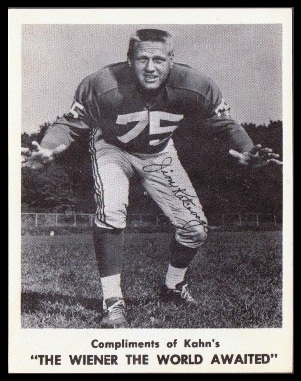 Jim Katcavage 1963 Kahns football card Jim Katcavage 1963 Kahns football card