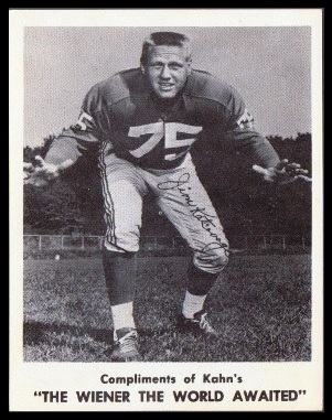 Jim Katcavage 1963 Kahns football card