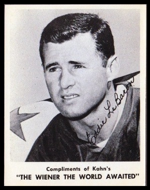 Eddie LeBaron 1963 Kahns football card